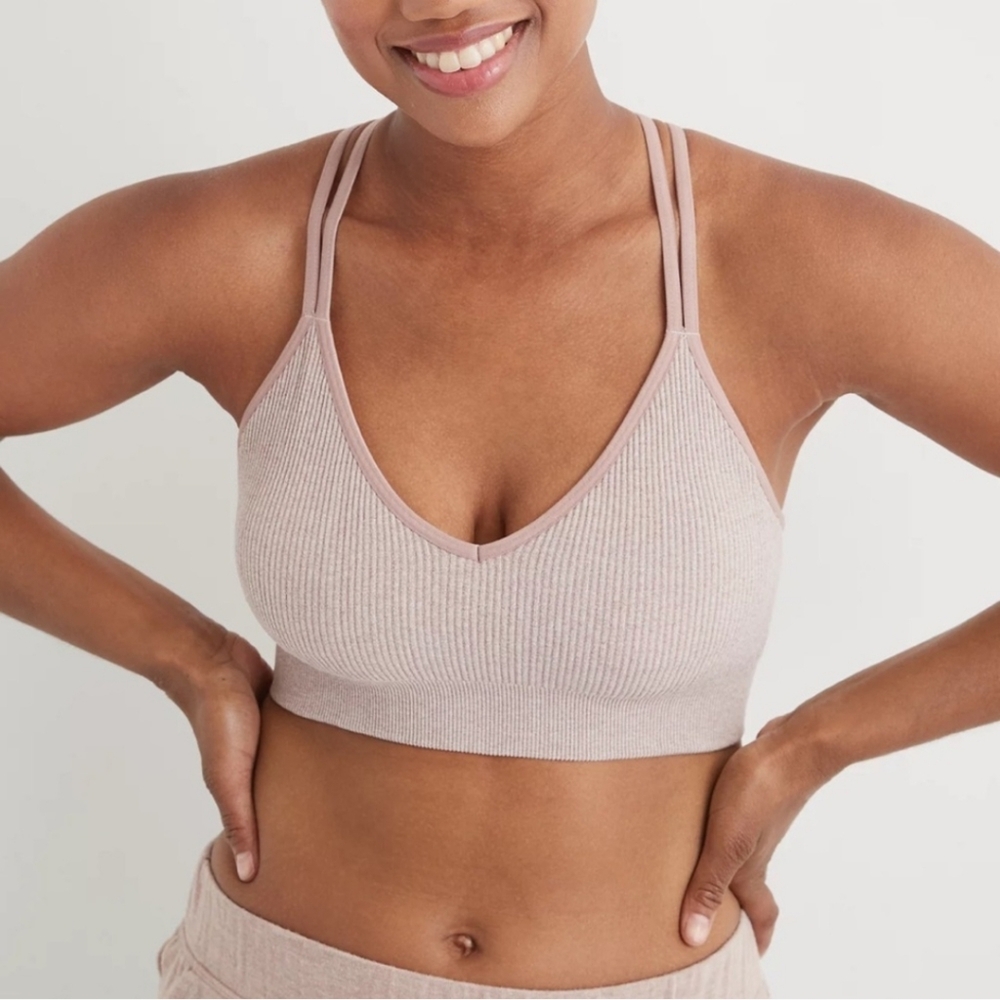 Aerie Ribbed Bralette - Light Pink